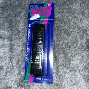 Vintage 1980's "FUN LACES" SHOELACES by Hickory 40“ BLACK